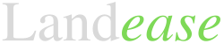 Landease logo with white and green letters